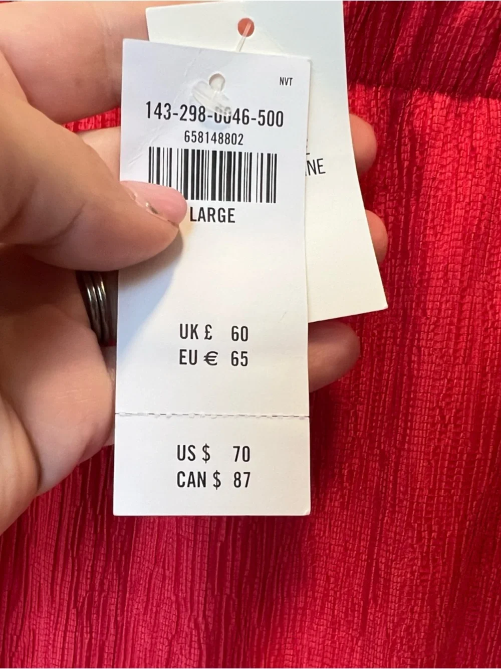 NWT Abercrombie & Fitch Women's Two Piece Red One-Shoulder Maxi Skirt Set - L